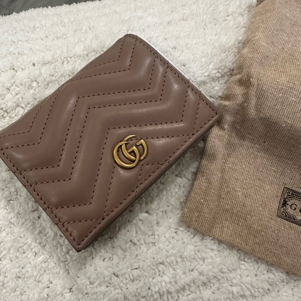 Gucci Brown Wallet with Gold Logo